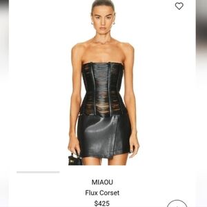 Rare Miauo × Hannah Jarrett flux faux leather corset sz M